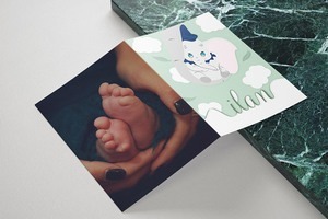 Nouvelle création d'un faire-part de naissance personnalisé