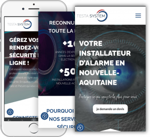 Refonte de site internet pour entreprise d'alarme Testa System